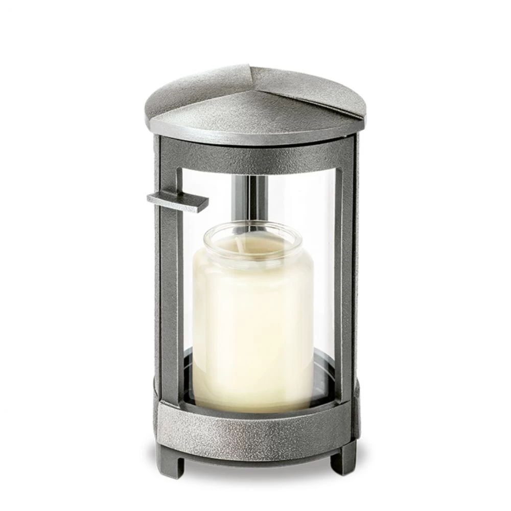 Moderne Grableuchte »Triseg«, Aluminium, 18 cm hoch Moderne Grableuchte »Triseg«, Aluminium, 18 cm hoch