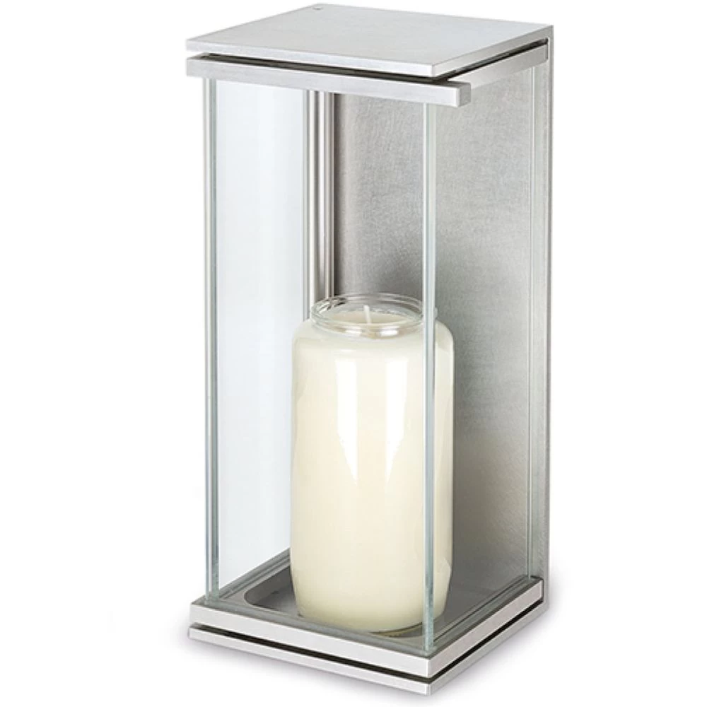 Hohe Grableuchte »Cobo, hoch« Edelstahl, 27 x 13 x 11 cm Hohe Grableuchte »Cobo, hoch« Edelstahl, 27 x 13 x 11 cm