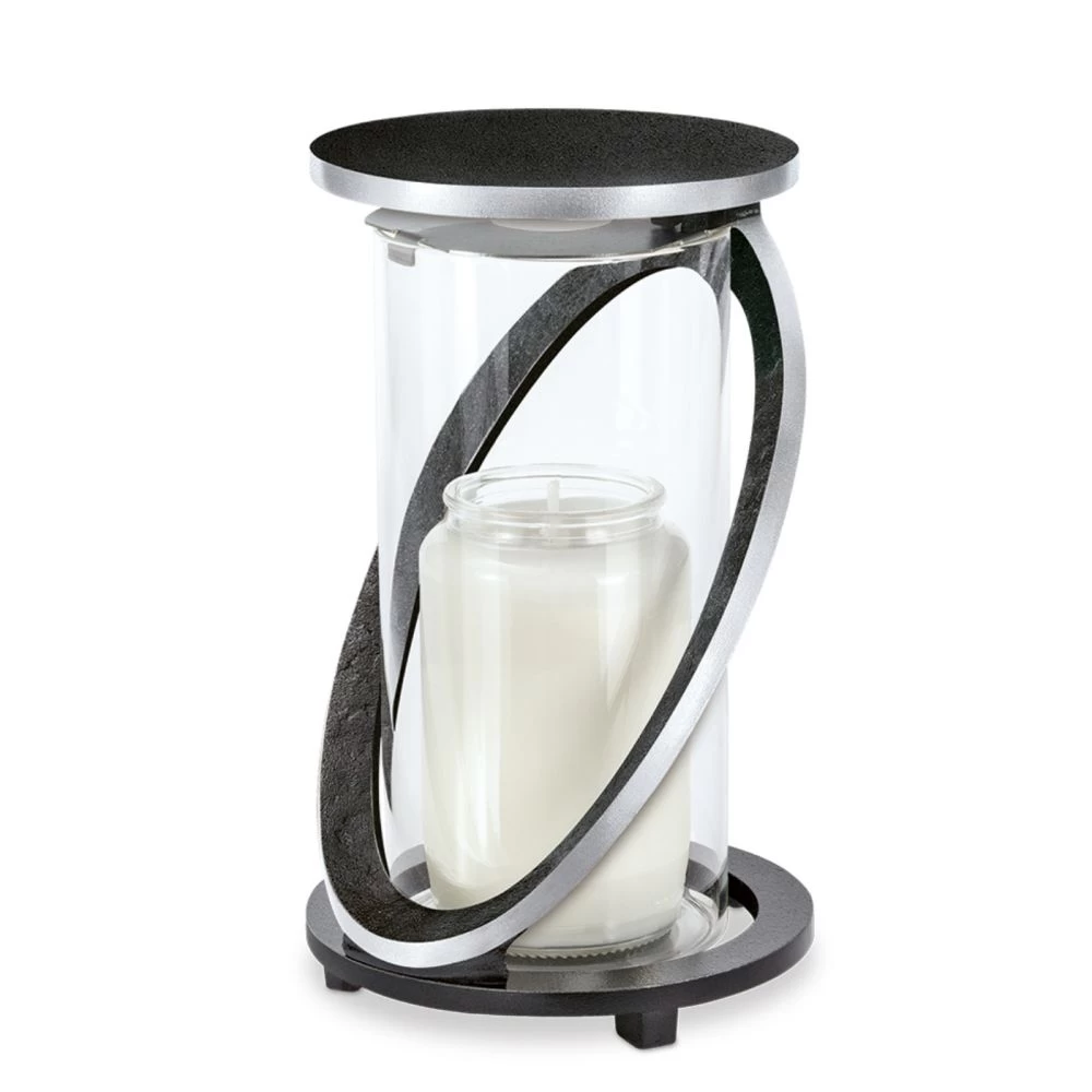 Grablaterne »Elypso«, Aluminium, Becherglas, 18 cm hoch Grablaterne »Elypso«, Aluminium, Becherglas, 18 cm hoch