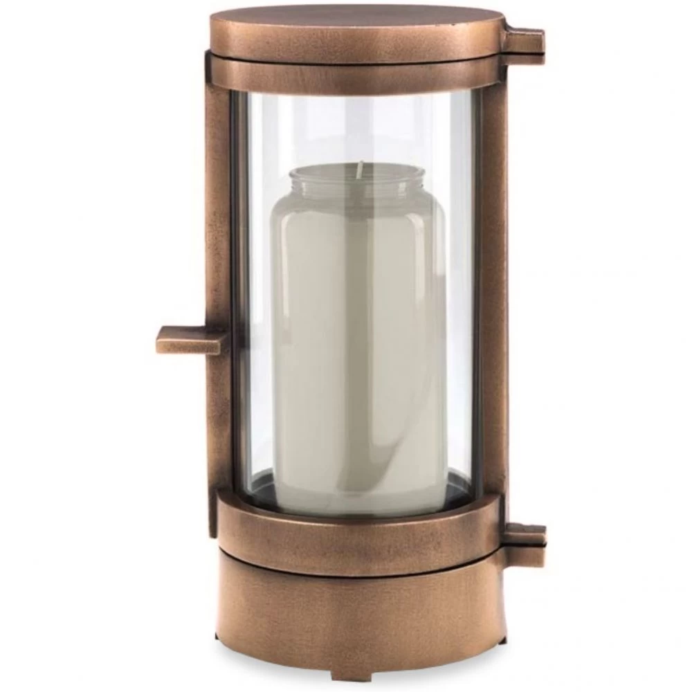 Grableuchte »Solis«, Bronze, Patina »braun«, 25 x 15 x 11 cm Grableuchte »Solis«, Bronze, Patina »braun«, 25 x 15 x 11 cm