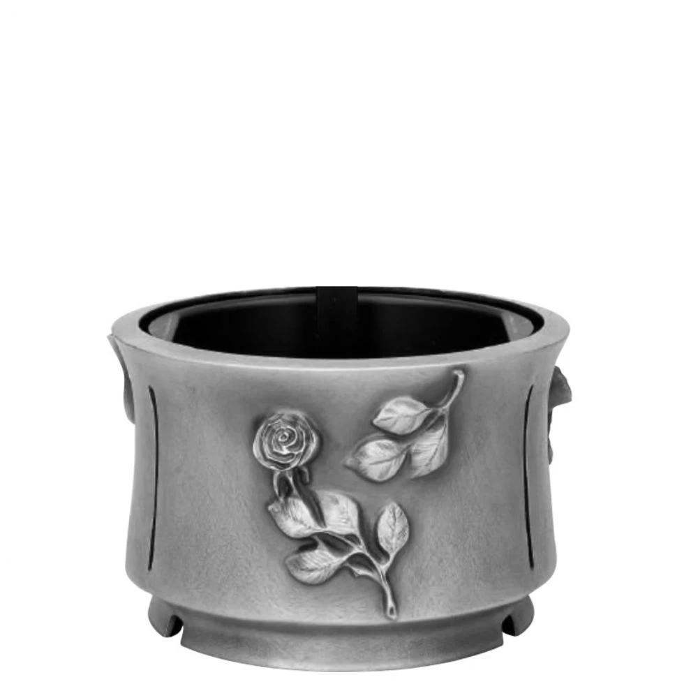 Grabschale »Rose« Bronze, Bronzegiesserei Filthaut, 20,5 x ø 32 cm Grabschale »Rose« Bronze, Bronzegiesserei Filthaut, 20,5 x ø 32 cm
