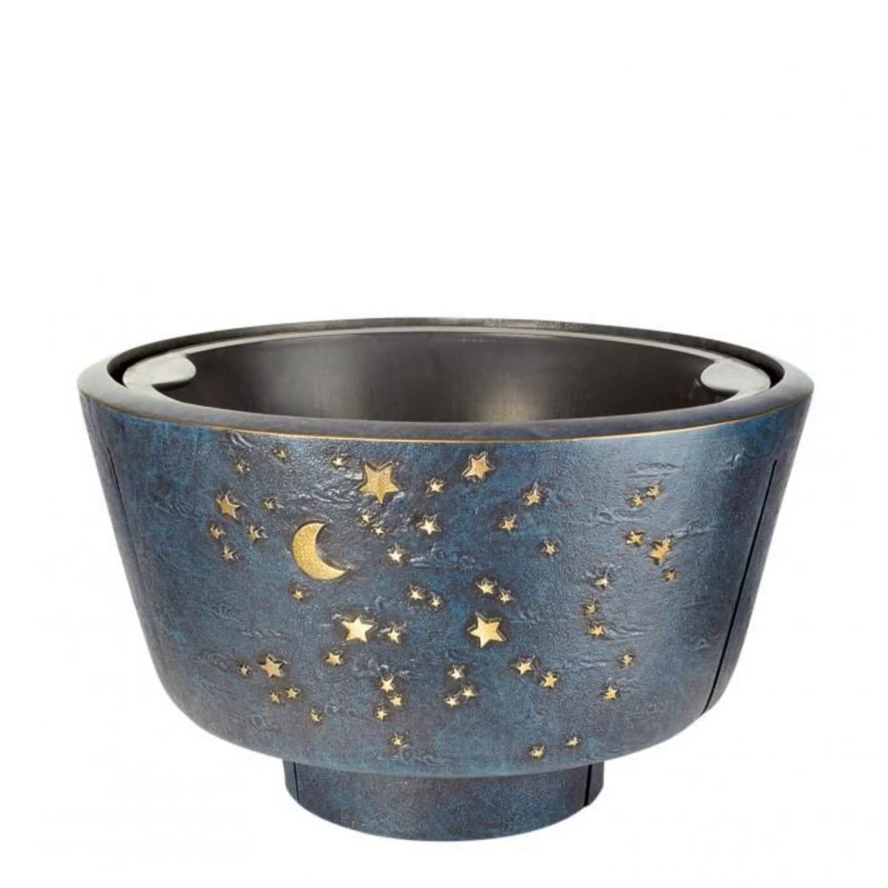 Blumenschale »Nacht« Bronze, Durchmesser 26 cm, Sonderpatina »blau« Blumenschale »Nacht« Bronze, Durchmesser 26 cm, Sonderpatina »blau«