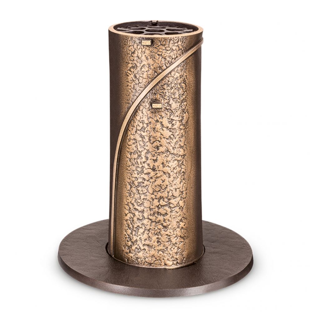 Versenkbare Grabvase »Rondo« Bronze Versenkbare Grabvase »Rondo« Bronze