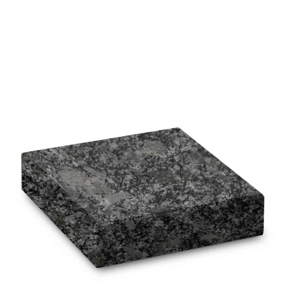 Granitsockel aus Steel Grey-Granit, poliert, 25 x 25 cm