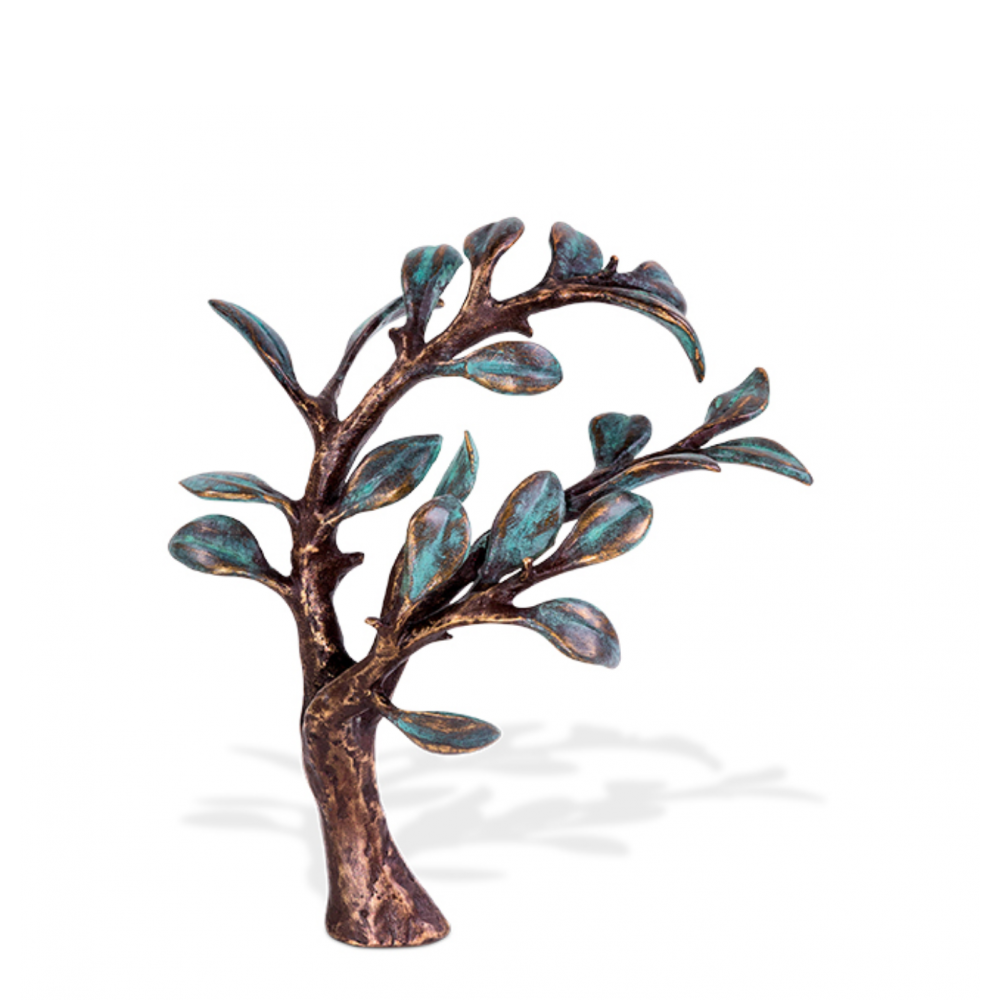 Skulptur »Baum mit separaten Blättern«, Bronze, 23 x 19 x 11 cm Skulptur »Baum mit separaten Blättern«, Bronze, 23 x 19 x 11 cm