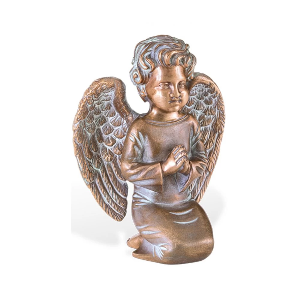 Bronzefigur »Kleiner Engel, knieend«, Bronze, 14 x 11 x 6 cm