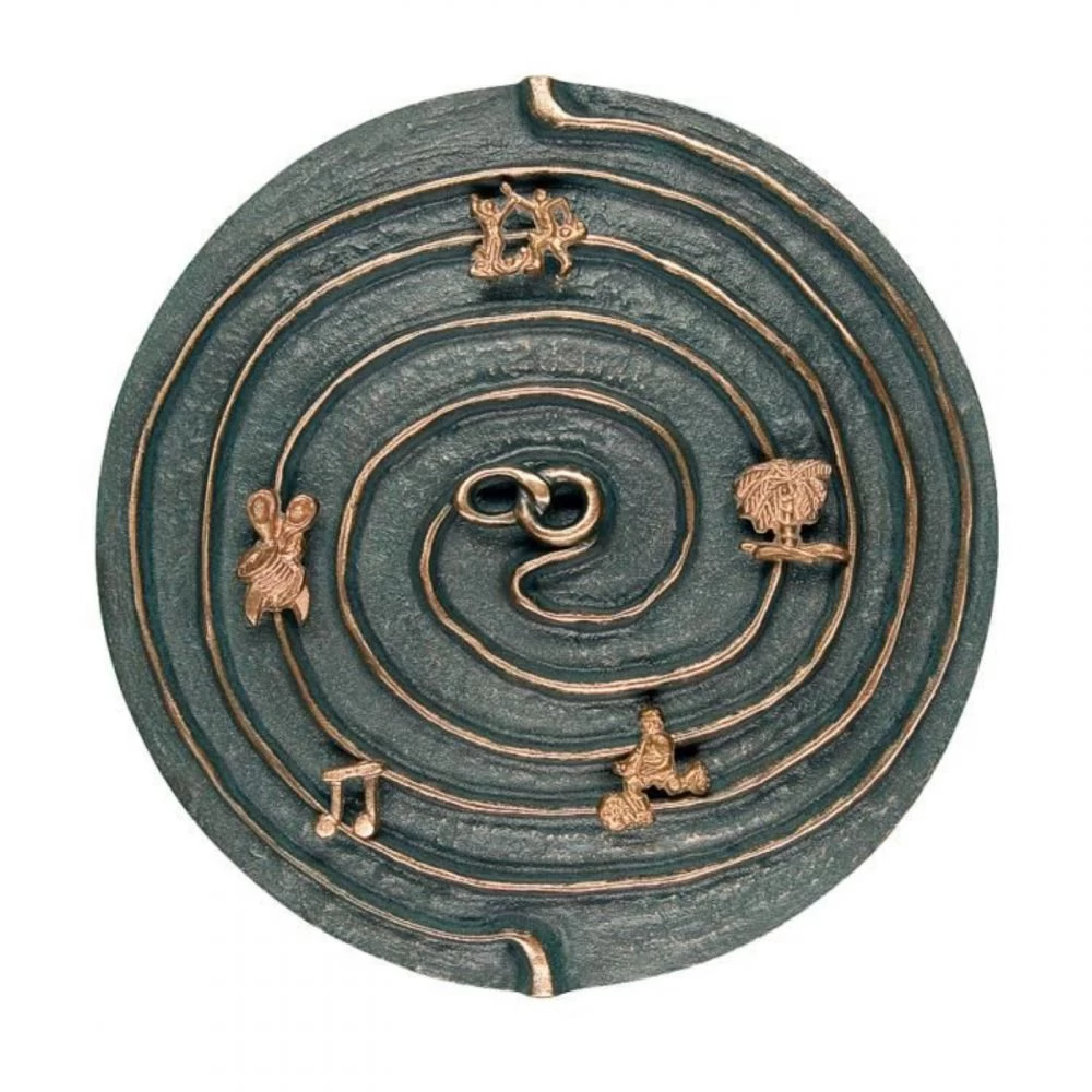 Ornament »Lebensspriale« Bronze, Kunstgiesserei Strassacker, ø 25 x 1 cm Ornament »Lebensspriale« Bronze, Kunstgiesserei Strassacker, ø 25 x 1 cm