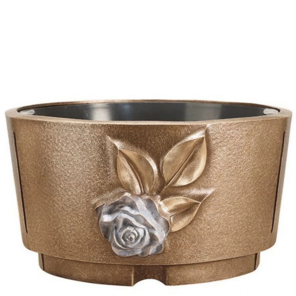 Pflanzschale »Blüte, groß« Bronze Pflanzschale »Blüte, groß« Bronze