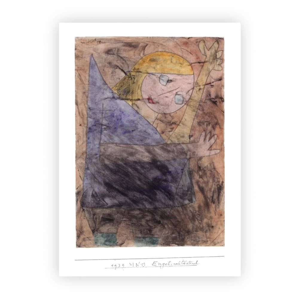 Postkarte »Engel, nocht tastend«, Paul Klee, 1939