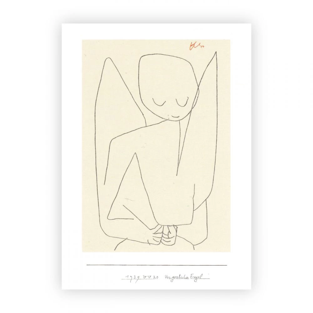 Postkarte »Vergesslicher Engel«, Paul Klee, 1939