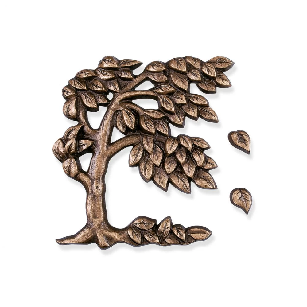Relief »Baum mit separaten Blättern«, Bronze, Kunstgiesserei Strassacker, 17 x 6 x 0,5 cm Relief »Baum mit separaten Blättern«, Bronze, Kunstgiesserei Strassacker, 17 x 6 x 0,5 cm
