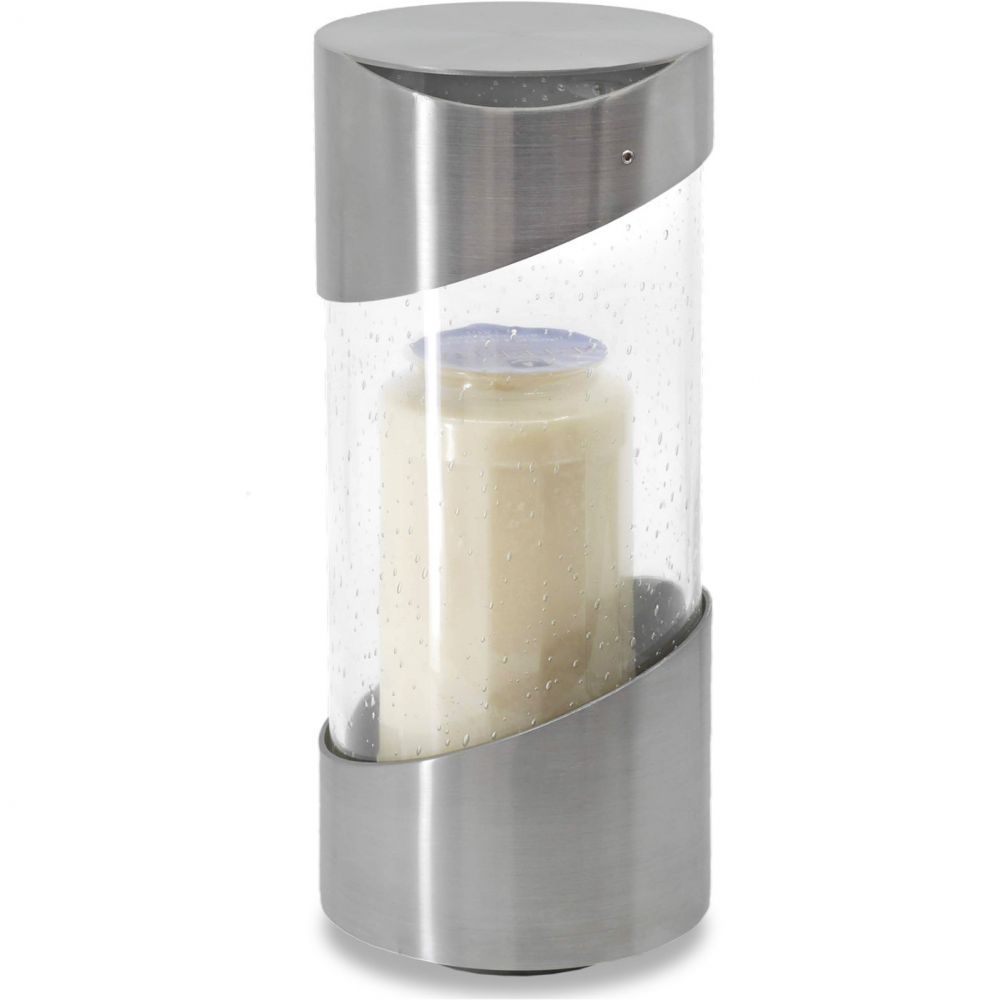 Moderne Grableuchte aus Edelstahl, 25 cm hoch Moderne Grableuchte aus Edelstahl, 25 cm hoch