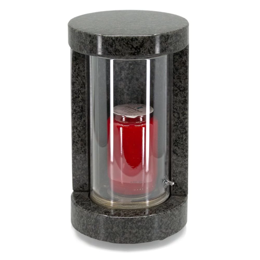 Grablaterne »Archeus«, Orion-Granit und Alu, 30 cm hoch Grablaterne »Archeus«, Orion-Granit und Alu, 30 cm hoch