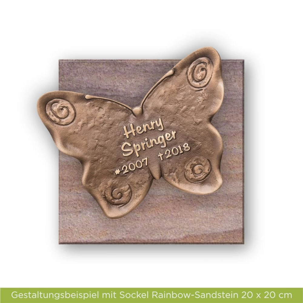 Schriftträger »Schmetterling« Bronze Schriftträger »Schmetterling« Bronze