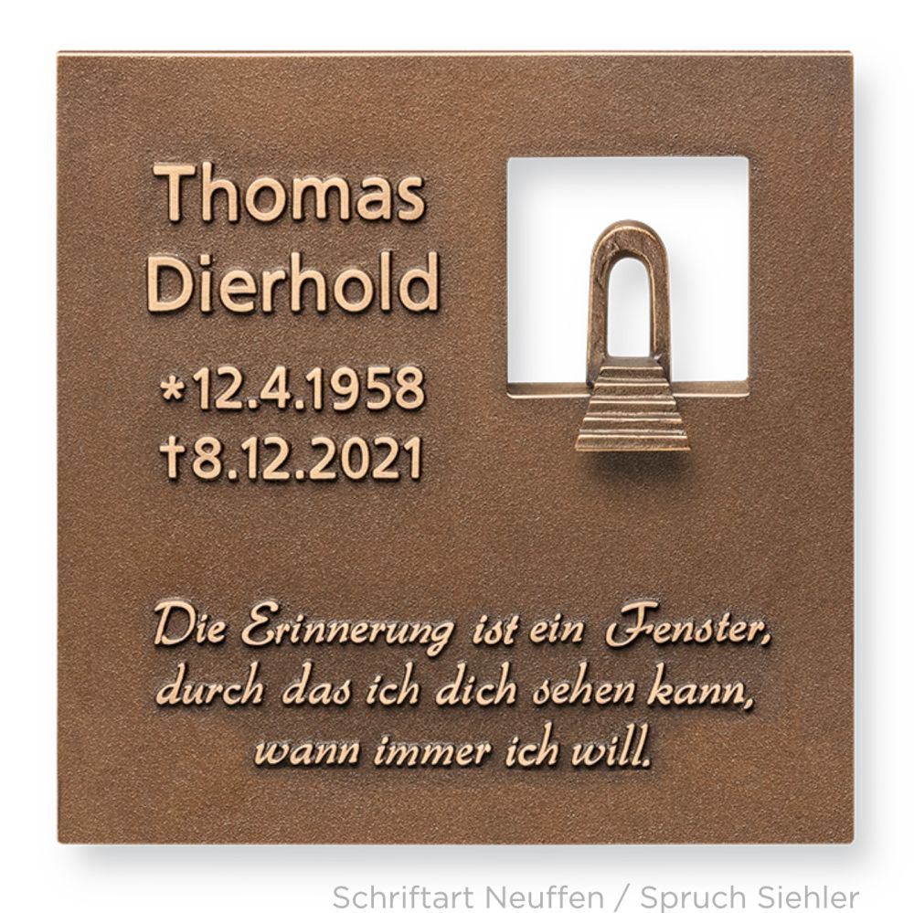 Schrifttafel mit individueller Beschriftung »Schmetterling«, Bronze, 15 x 20 cm Schrifttafel mit individueller Beschriftung »Schmetterling«, Bronze, 15 x 20 cm