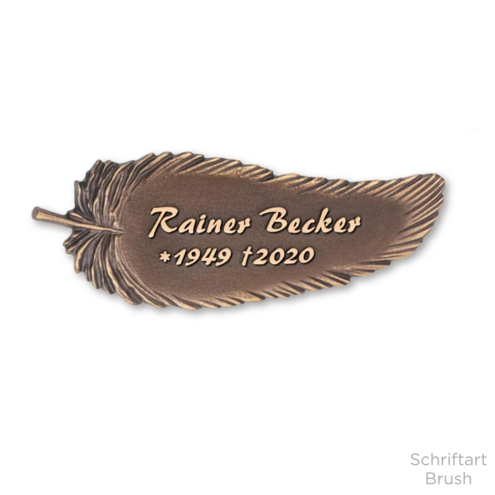 Schriftträger »Feder« Bronze Schriftträger »Feder« Bronze