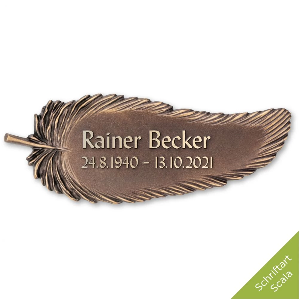 Schriftträger »Feder« Bronze Schriftträger »Feder« Bronze