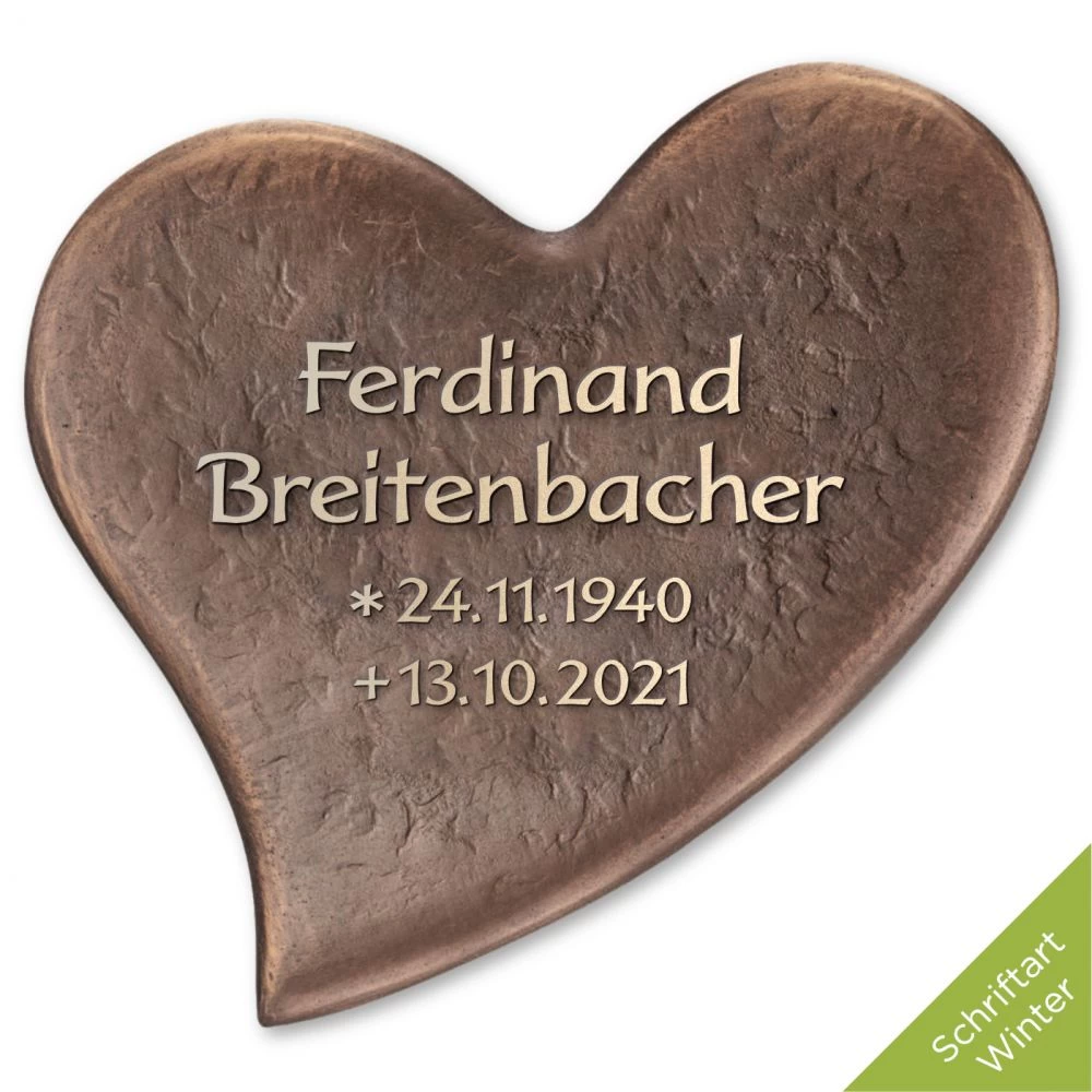 Schriftträger »Herz« Bronze Schriftträger »Herz« Bronze