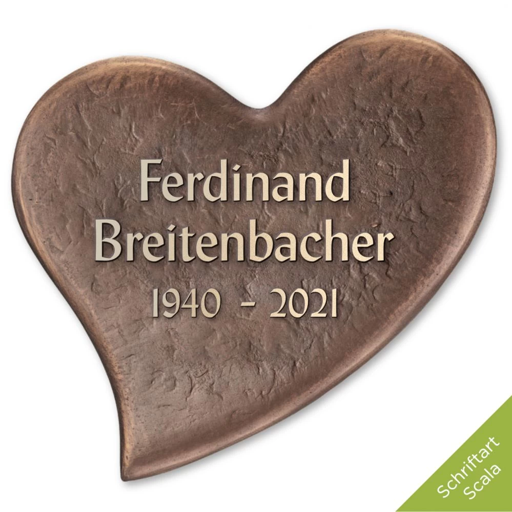 Schriftträger »Herz« Bronze Schriftträger »Herz« Bronze