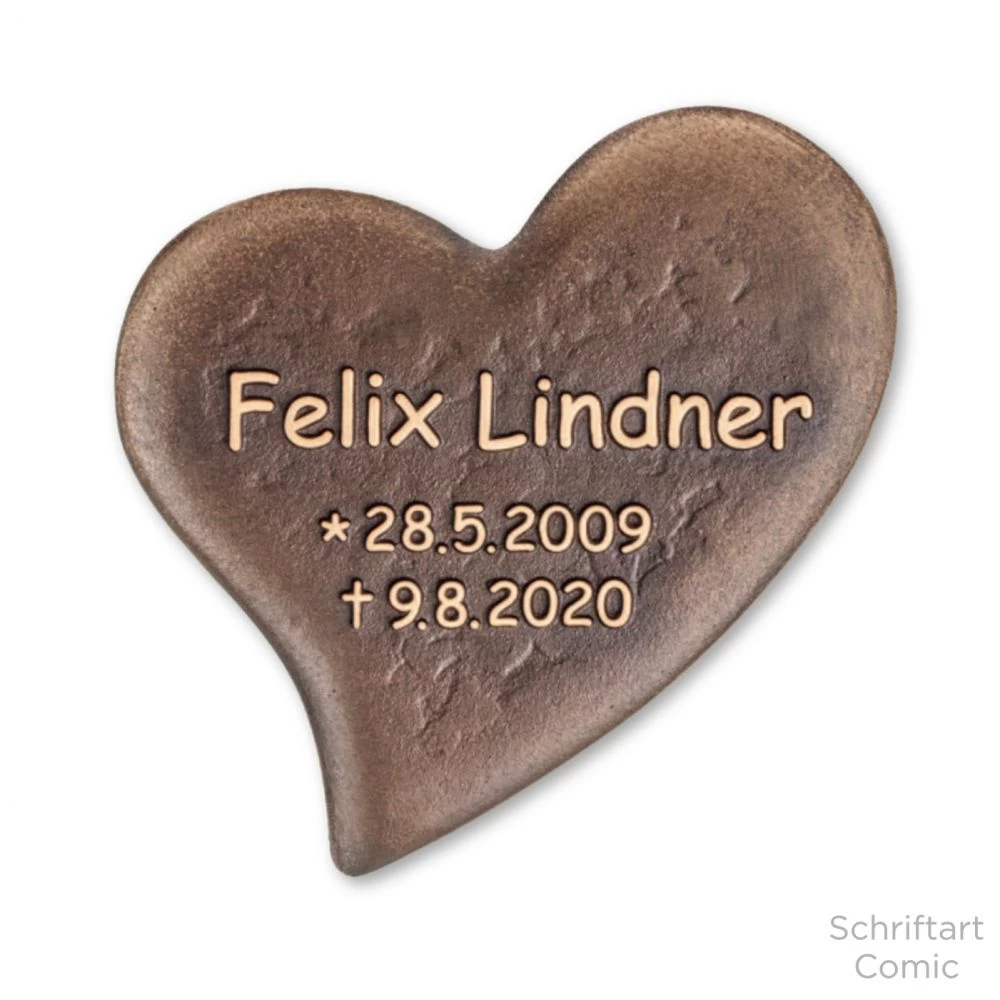 Schriftträger »Herz« Bronze Schriftträger »Herz« Bronze