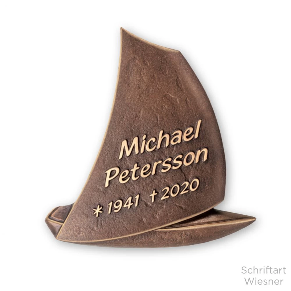 Schriftträger »Segelboot« Bronze Schriftträger »Segelboot« Bronze