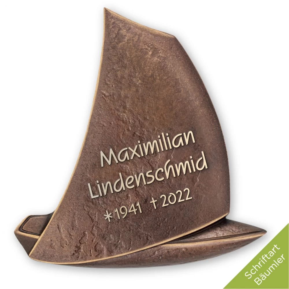 Schriftträger »Segelboot« Bronze Schriftträger »Segelboot« Bronze