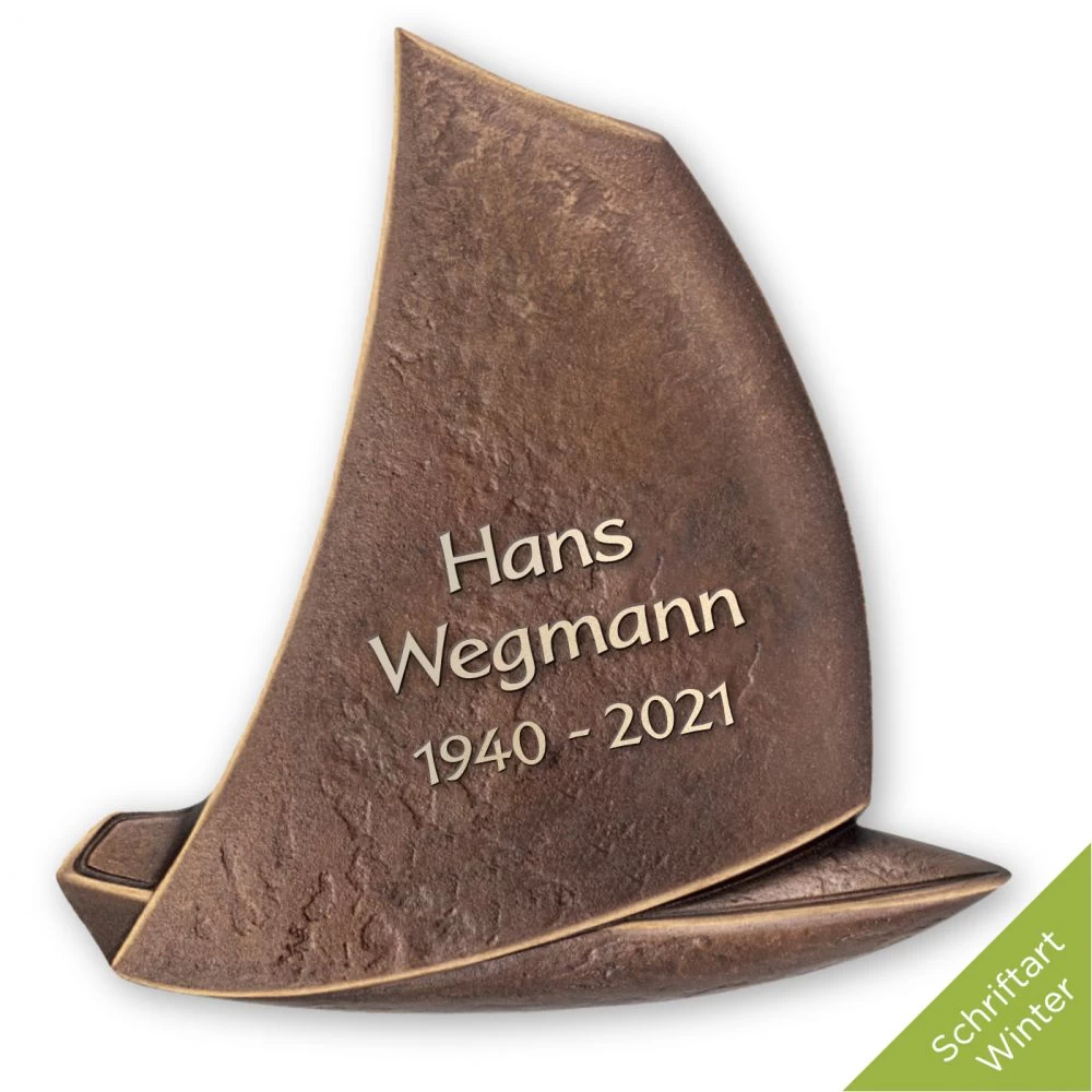 Schriftträger »Segelboot« Bronze Schriftträger »Segelboot« Bronze