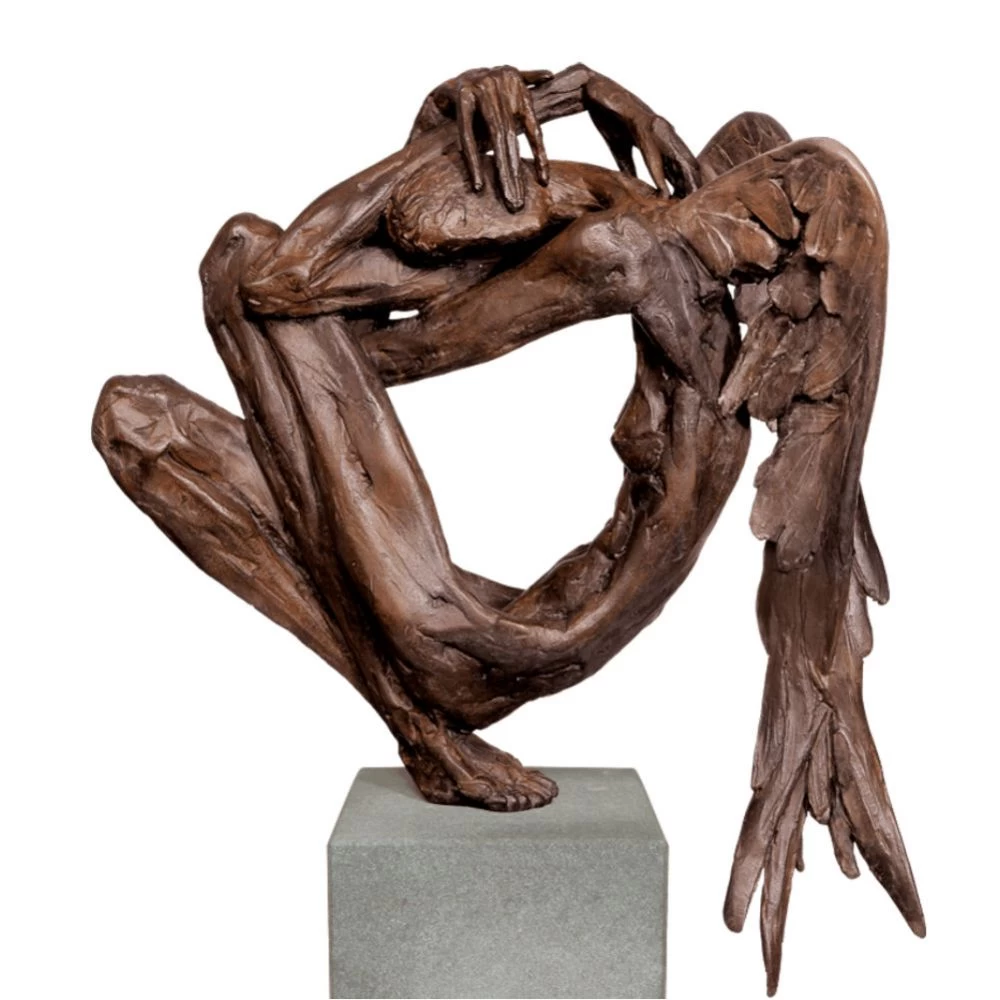 Skulptur »Engel« von Vitali Safronov, Bronzekunst, 22 x 30 x 14 cm