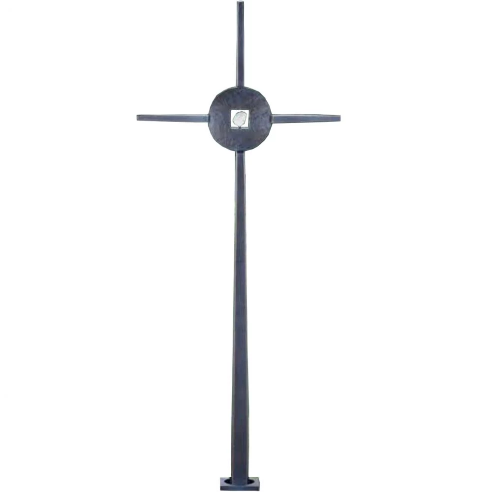 Skulptur »Freistehendes Kreuz mit Kieselstein«, Atelier Binder, 100 x 42 x 7 cm