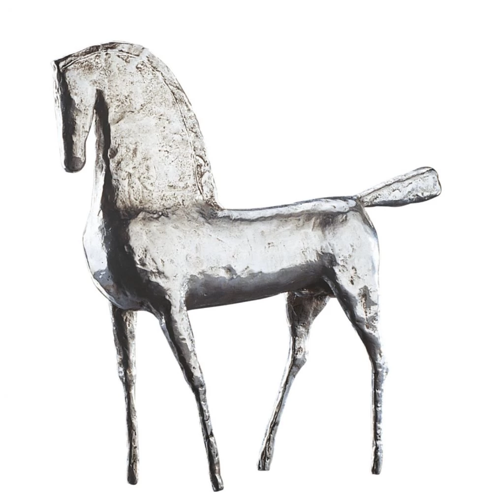 Skulptur »Pferd« aus reinem Silber, Hermann Schwahn, 29 x 29 x 7 cm