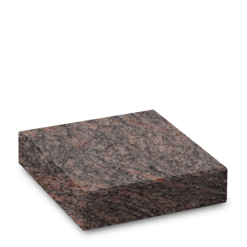 Steinsockel aus Himalaya-Granit, poliert, 25 x 25 x 6 cm