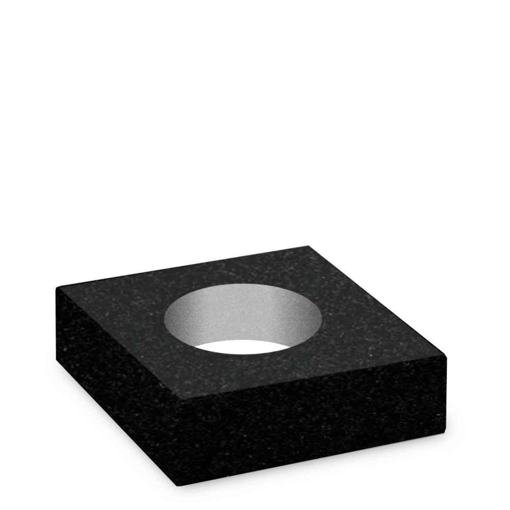 Steinsockel aus MP White-Granit, poliert, 20 x 20 cm