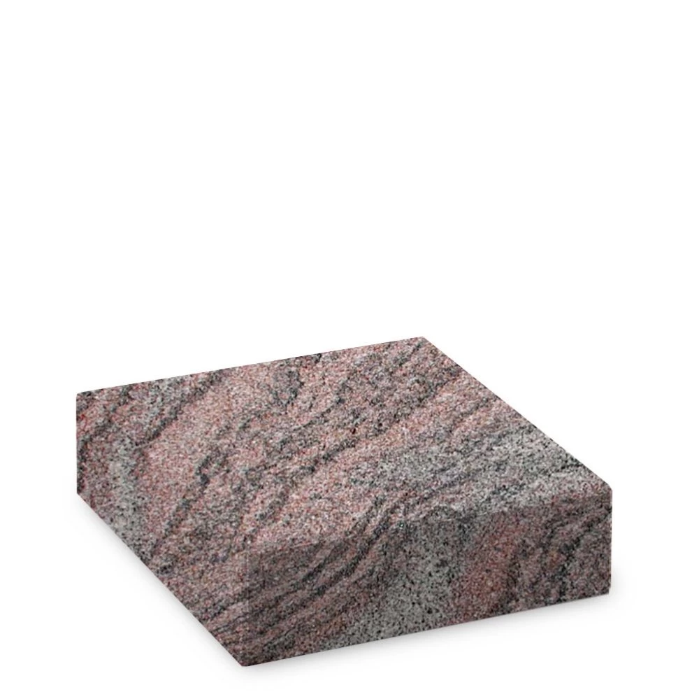 Steinsockel aus Paradiso-Granit, poliert, 17 x 17 x 6 cm