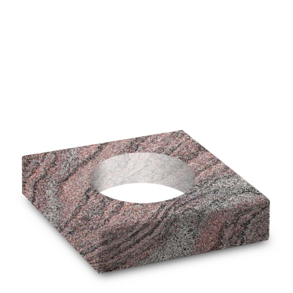 Steinsockel aus Paradiso-Granit, poliert, 25 x 25 cm