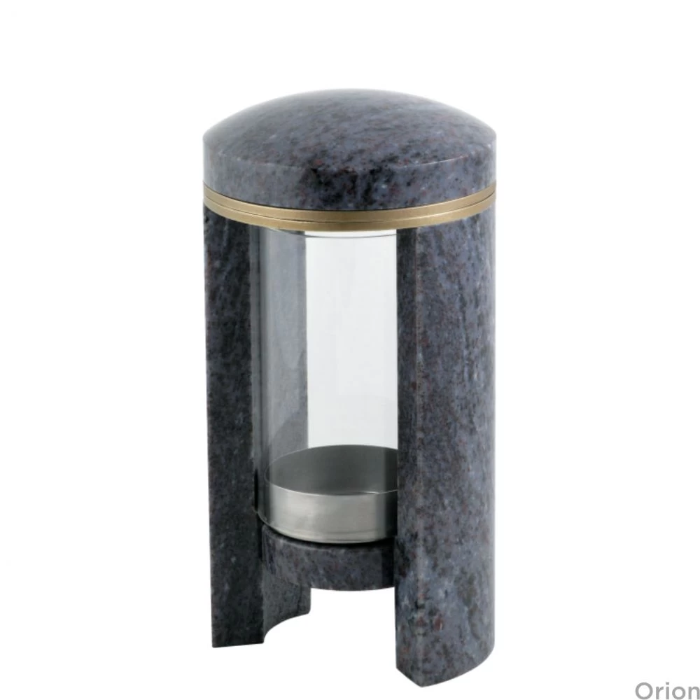 Grablaterne »Lineo« aus schwarzem Granit, poliert, 27 cm hoch Grablaterne »Lineo« aus schwarzem Granit, poliert, 27 cm hoch
