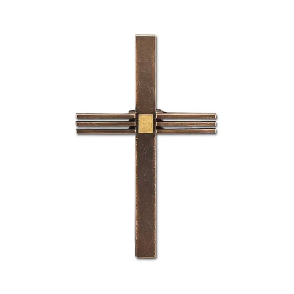 Grabkreuz »Lebensbaum« Bronze und Edelstahl