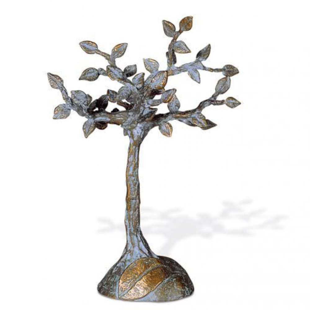 Skulptur »Baum mit separaten Blättern«, Bronze, 23 x 19 x 11 cm Skulptur »Baum mit separaten Blättern«, Bronze, 23 x 19 x 11 cm
