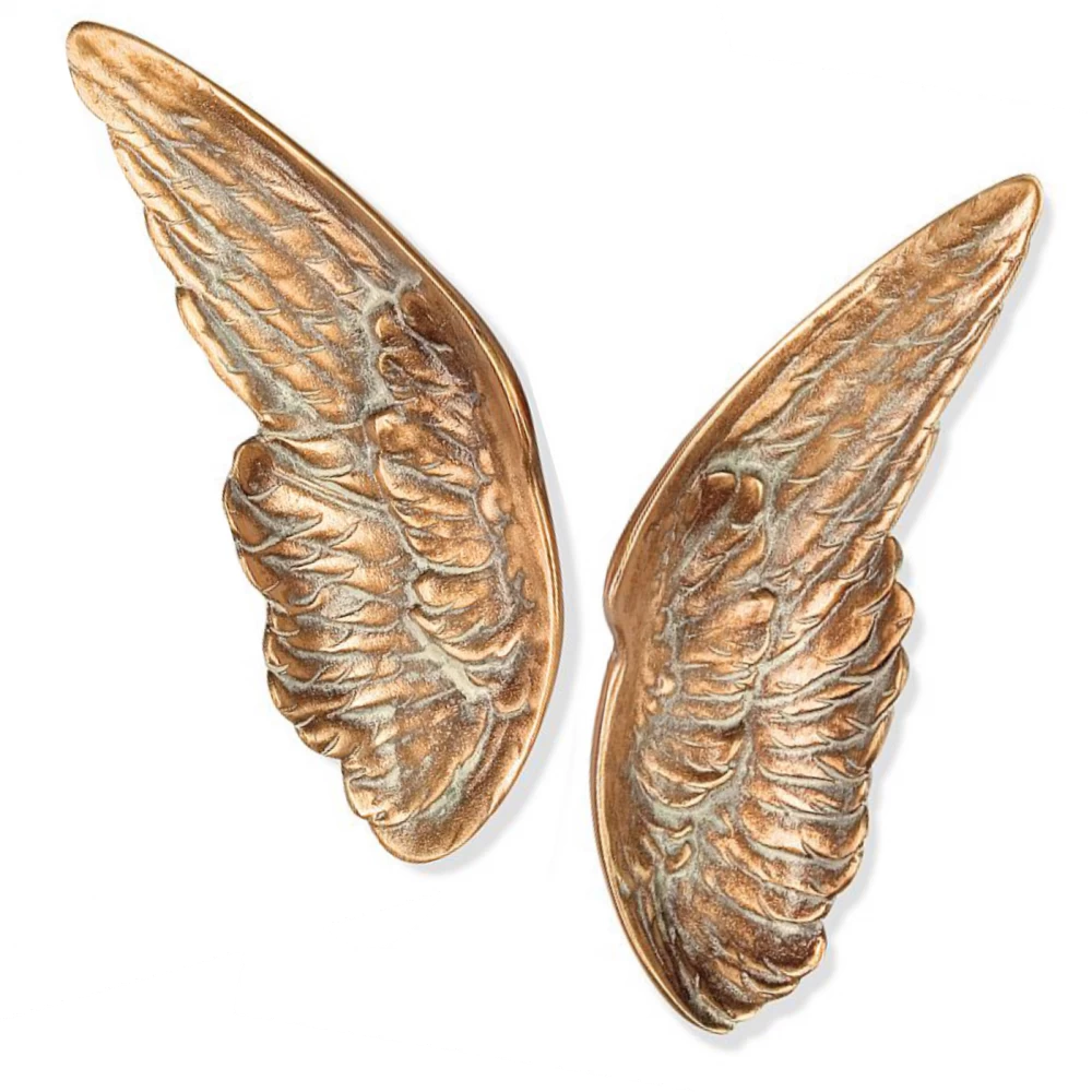 Symbol »Engelsflügel«, Bronze, im Set, jeweils 15 cm hoch Symbol »Engelsflügel«, Bronze, im Set, jeweils 15 cm hoch