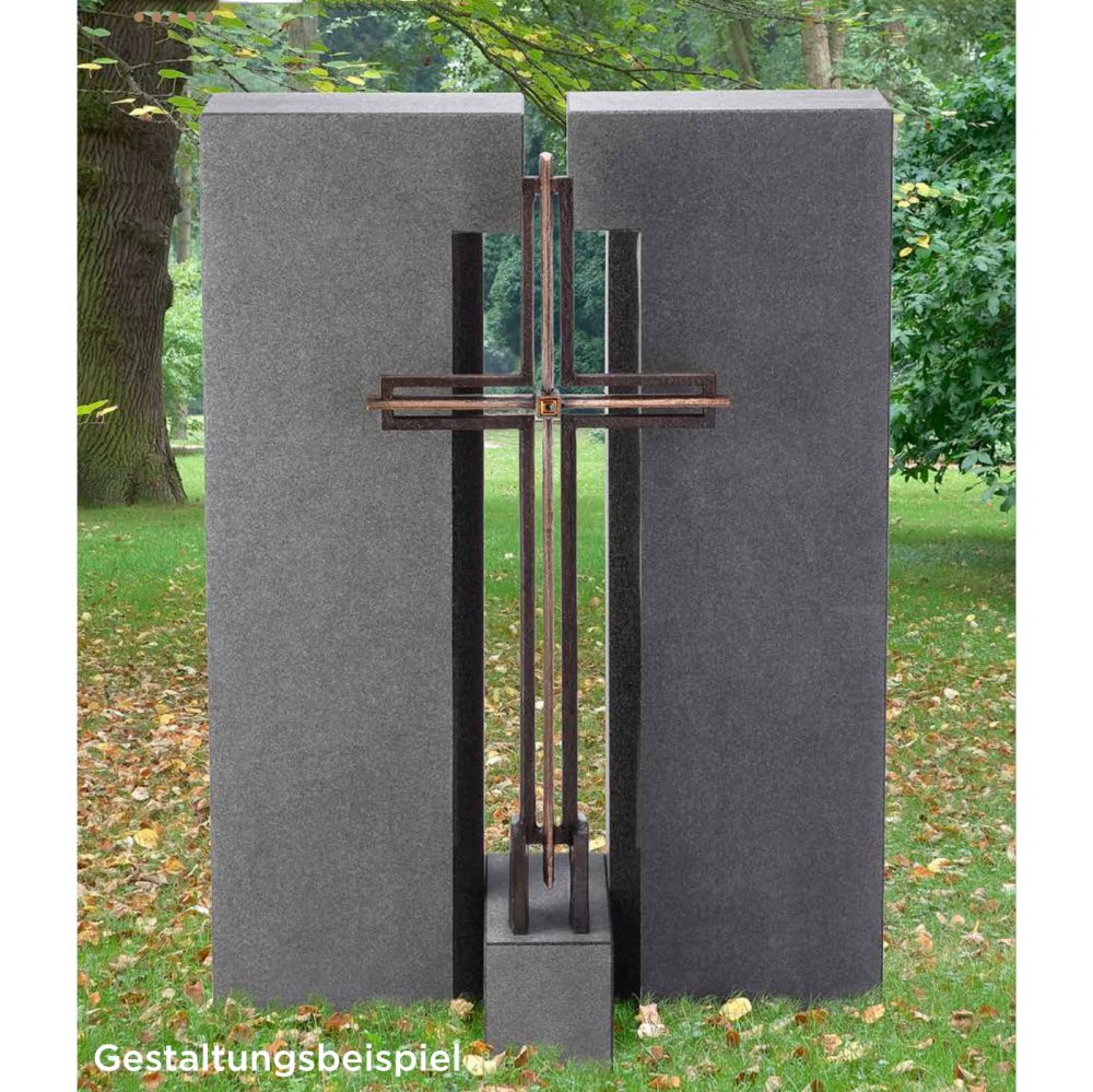 Symbol »Freistehendes Kreuz mit Glasplakette«