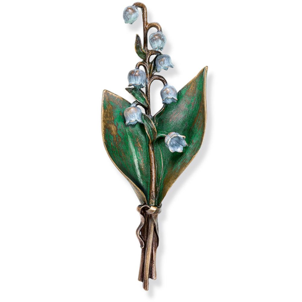 Symbol »Maiglöckchen«, Bronze, farbig, 21 x 8 x 3 cm Symbol »Maiglöckchen«, Bronze, farbig, 21 x 8 x 3 cm