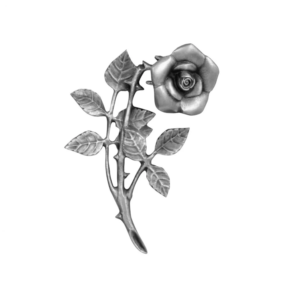 Symbol »Rosenzweig mit abgeknickter Blüte« Alu