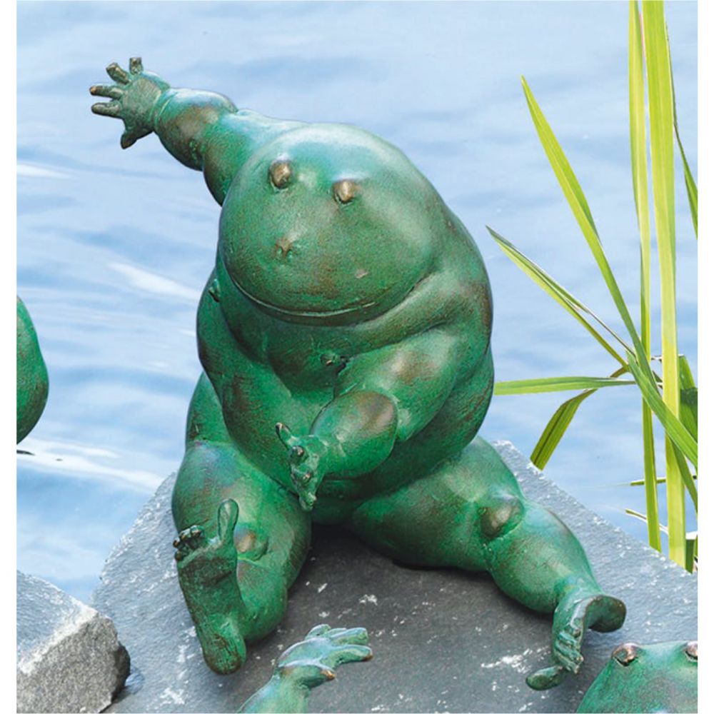 Teichfigur aus Bronze »Frosch Paulina, die Sportliche« Teichfigur aus Bronze »Frosch Paulina, die Sportliche«
