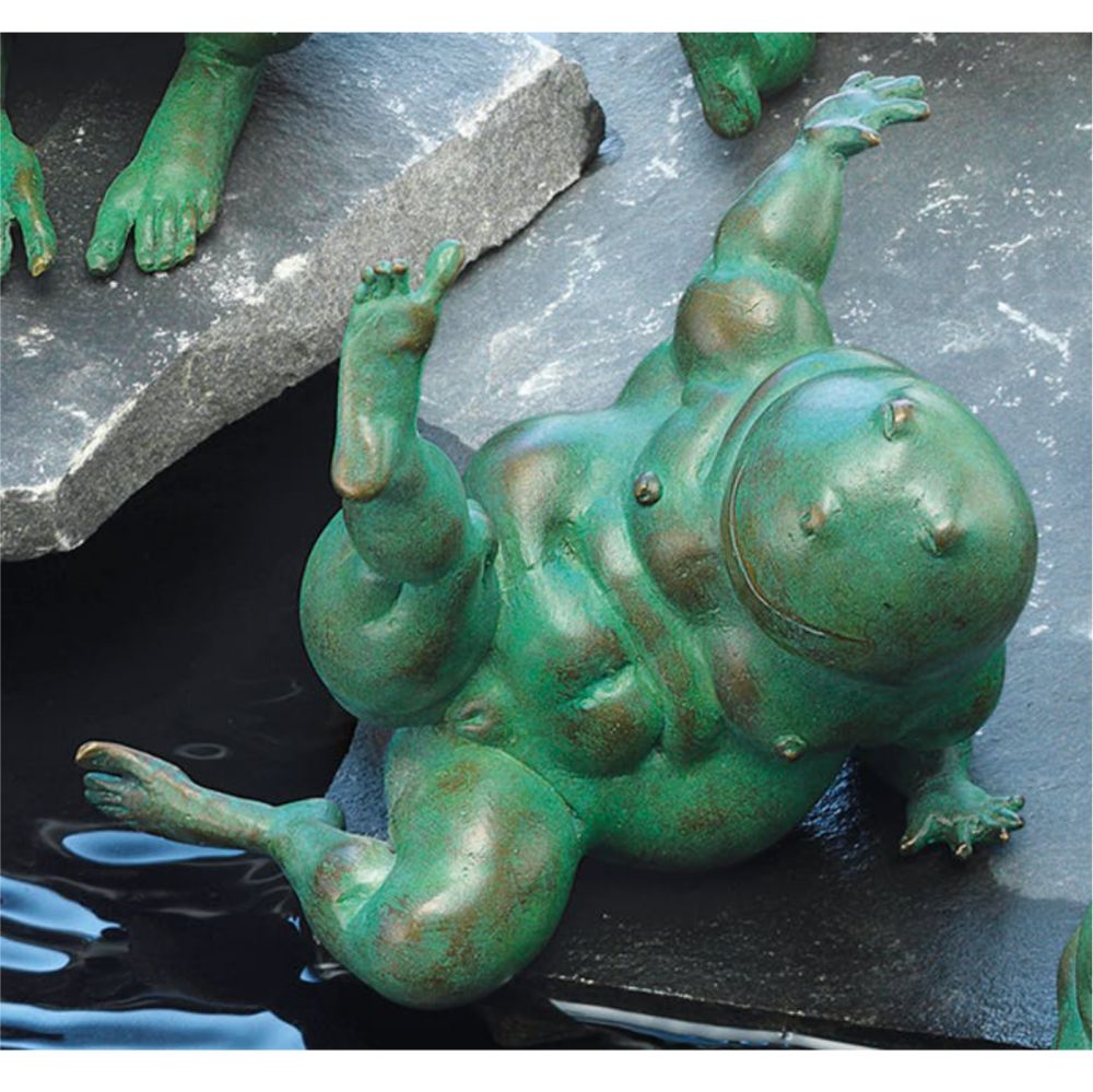 Teichfigur aus Bronze »Frosch Emma in Pose« Teichfigur aus Bronze »Frosch Emma in Pose«