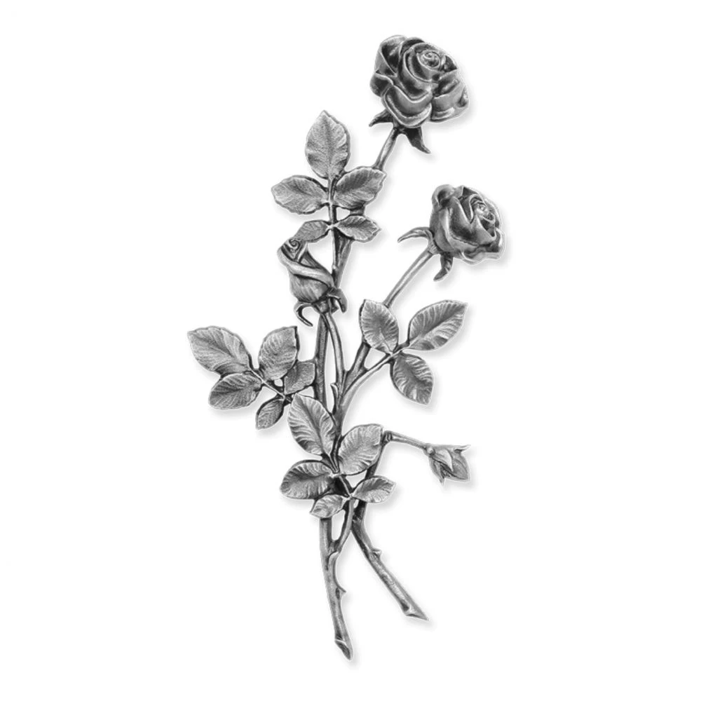 Verzierung »Rosen«, Aluminium, Kunstgiesserei Strassacker, 35 x 17 x 5 cm Verzierung »Rosen«, Aluminium, Kunstgiesserei Strassacker, 35 x 17 x 5 cm