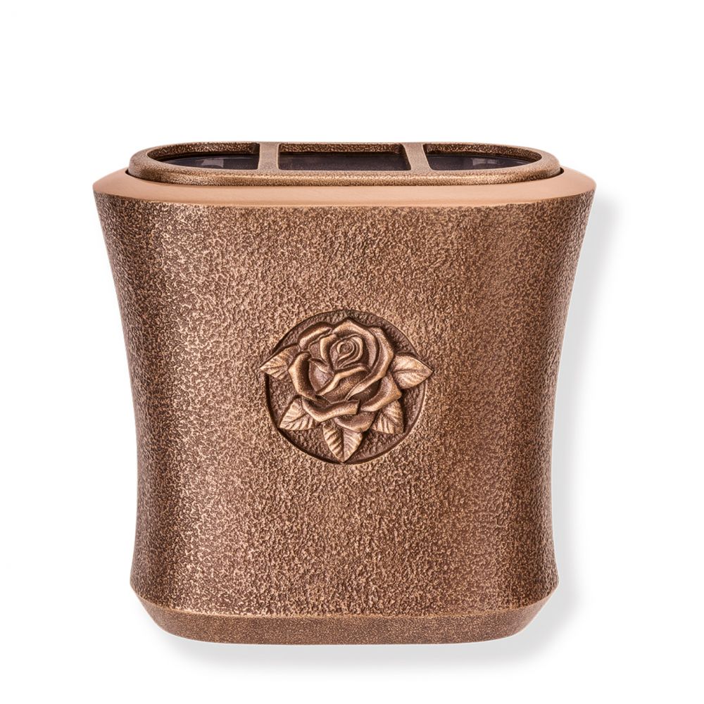 Breite Wandvase »Rose« Bronze Breite Wandvase »Rose« Bronze