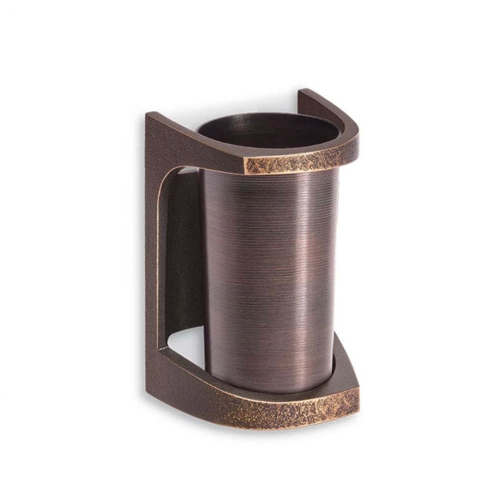 Kleine Wandvase »Rose«, Bronze, farbige Patinierung, 13 x ø 3 cm Kleine Wandvase »Rose«, Bronze, farbige Patinierung, 13 x ø 3 cm