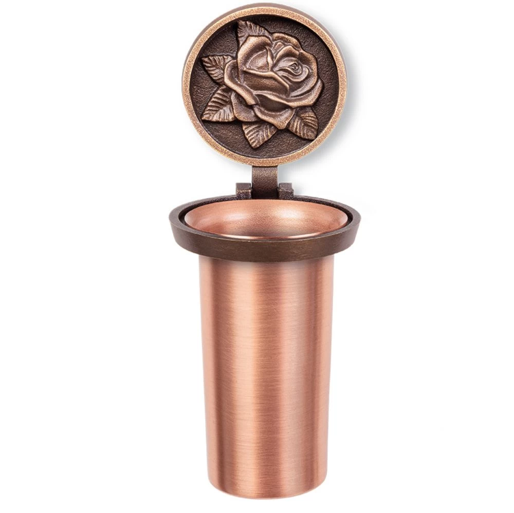 Aufklappbare Wandvase »Rose« Bronze