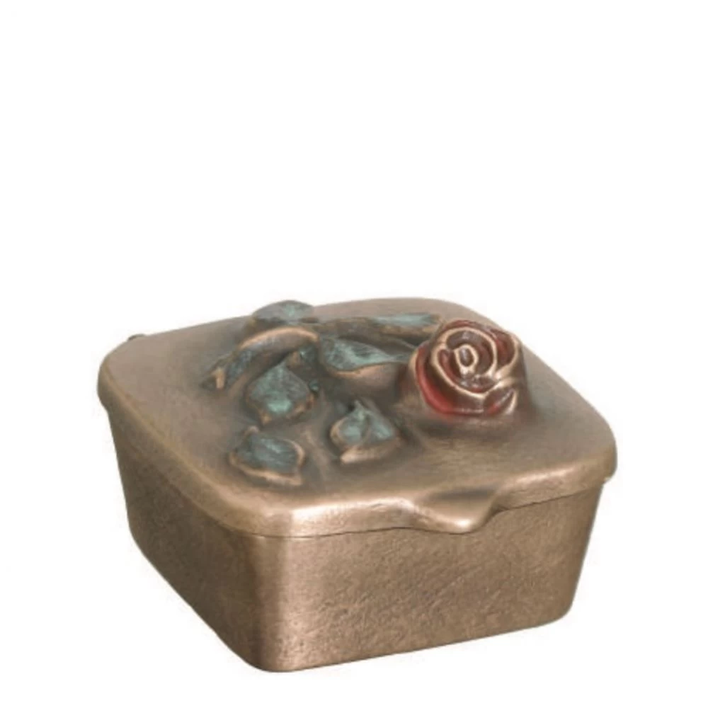 Weihwasserkessel »Rose« Bronze, Bronzegiesserei Filthaut, 13 x 11 cm