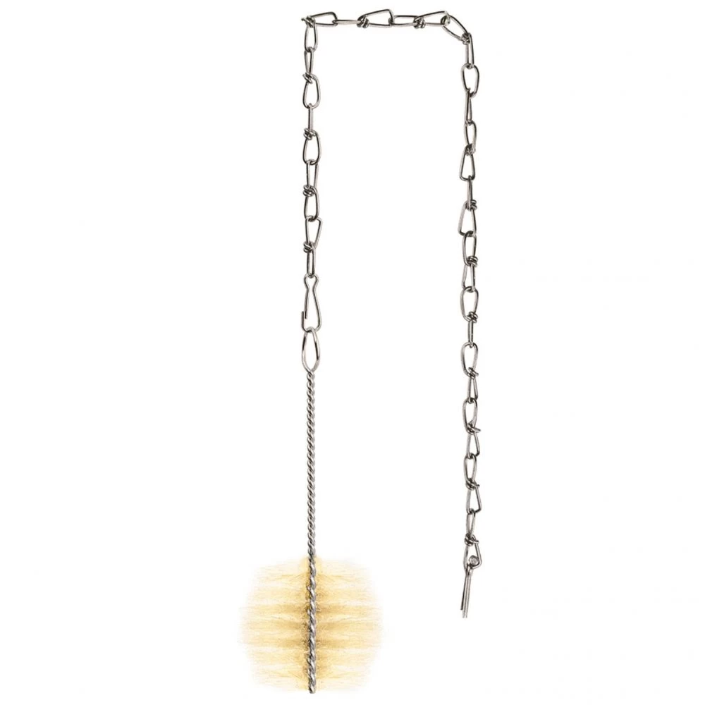 Pinsel mit Kette, Messing vernickelt Pinsel mit Kette, Messing vernickelt