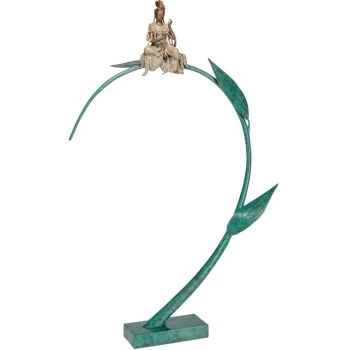 Skulptur »Tara auf Zweig« Bronze